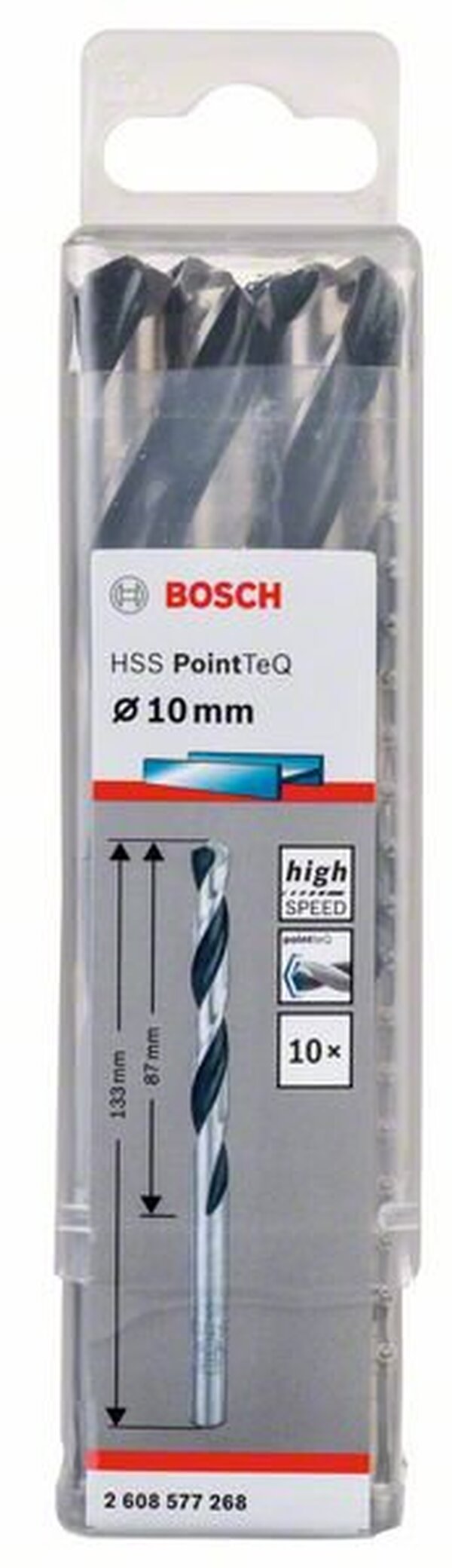 Сверло по металлу Bosch PointTeQ 10,0мм 2608577268