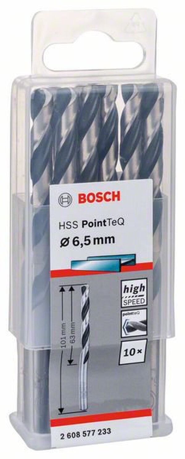 Сверло по металлу Bosch PointTeQ 6,5мм 2608577233