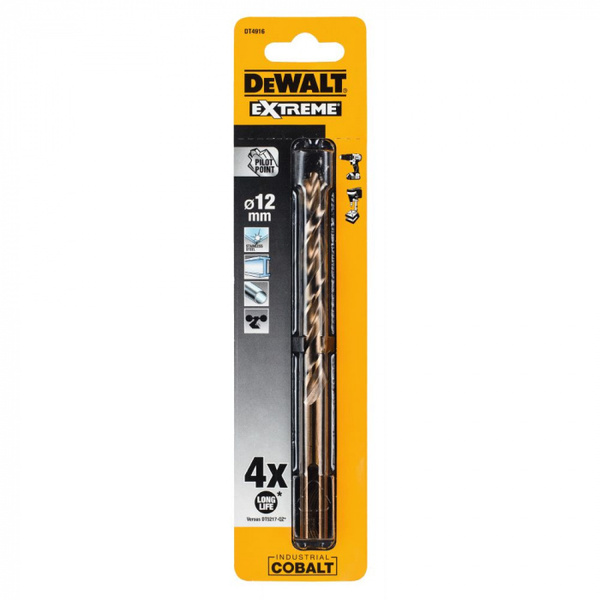 Сверло по металлу DeWalt EX HSS-CO,12.0*151*101мм DT4916-QZ