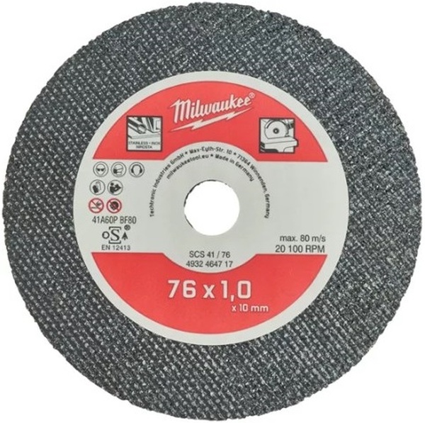 Круг отрезной по металлу Milwaukee 76*1мм  для M12 Fcot  4932464717