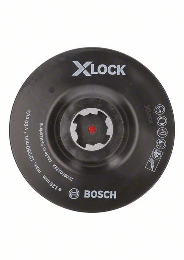 Тарелка опорная Bosch X-LOCK на липучке 125мм 2608601722