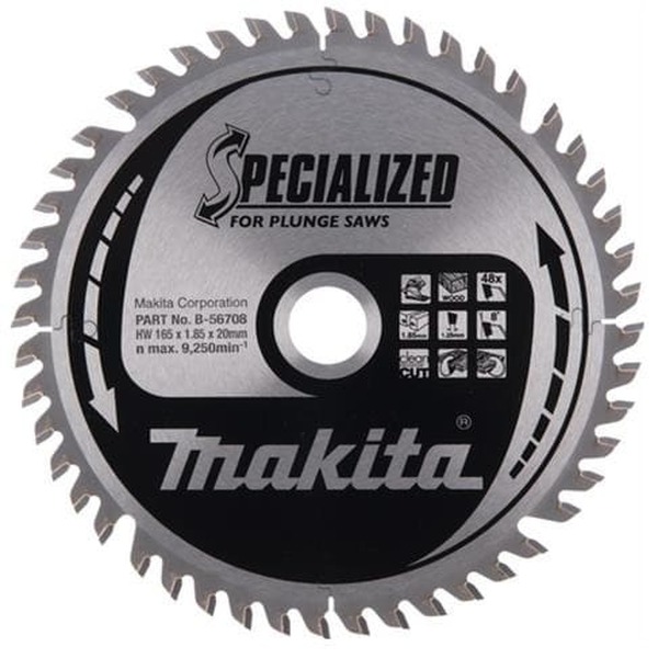 Диск пильный по дереву Makita 165*20*1,25*48  для DSP600  B-56708