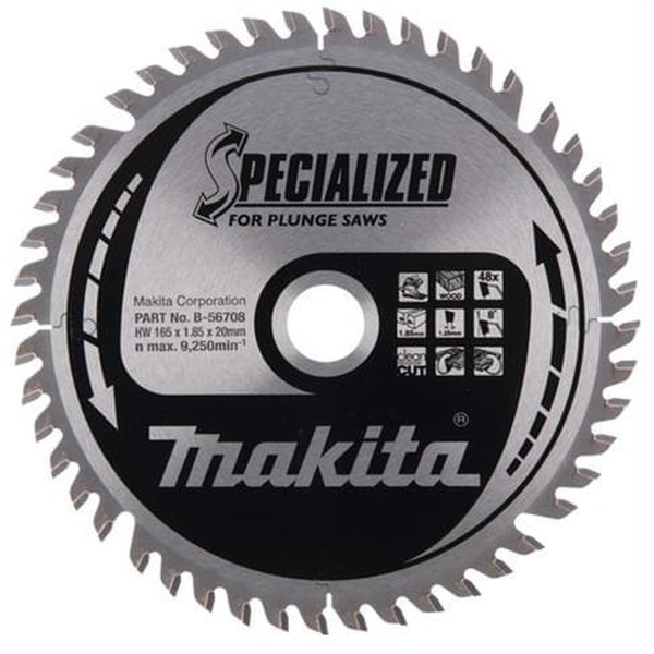 Диск пильный по дереву Makita 165*20*1,25*48 (для DSP600) B-56708