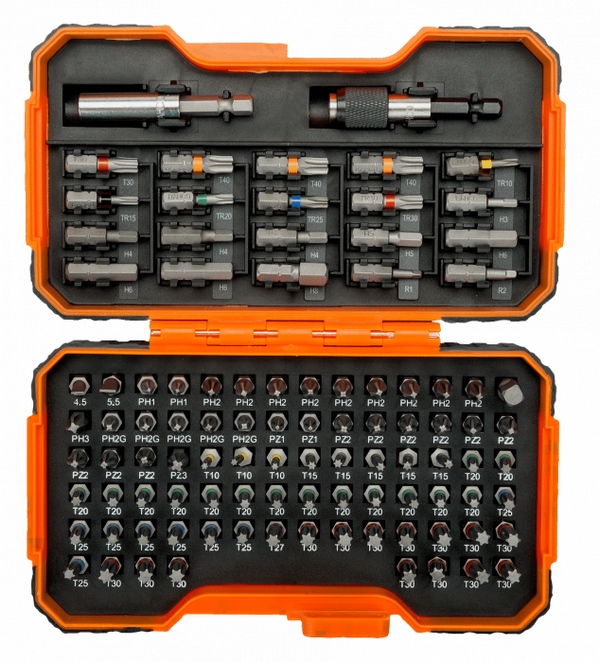 Набор бит BAHCO  100шт  SL PH TORX TR HEX R 1/4" 59/S100ВС