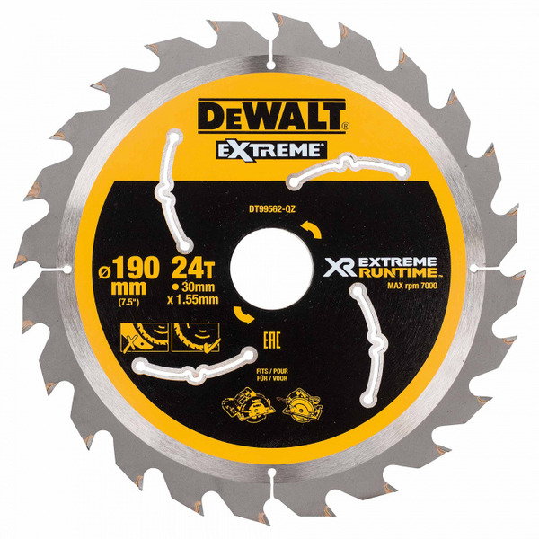 Диск пильный DeWalt 190*30*24T DT99562-QZ