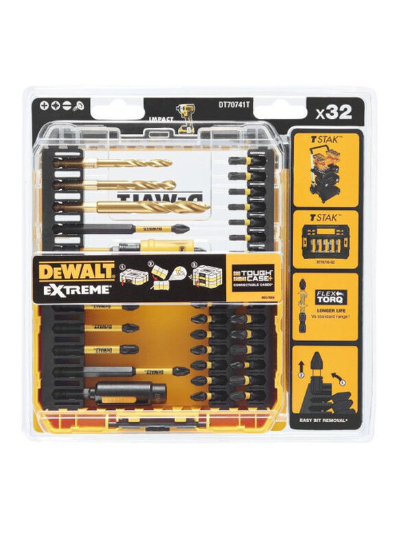 Набор бит и сверл DeWalt  32шт  Flextorq DT70741T-QZ