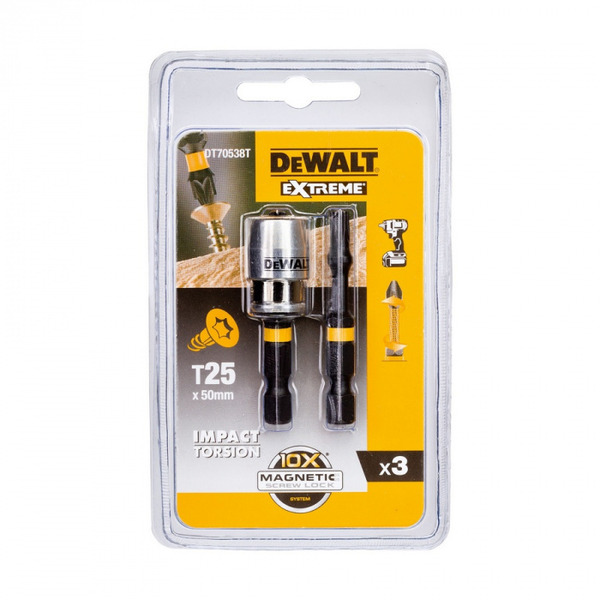 Биты DeWalt T25 с магнитным держателем  50мм  DT70538T-QZ