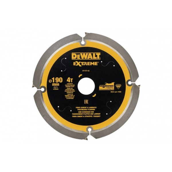 Диск пильный по цементно-волокнистым плитам DeWalt Extreme 190/30 DT1472-QZ диск пильный dewalt dt99562 qz 190 ммx30 мм 24зуб