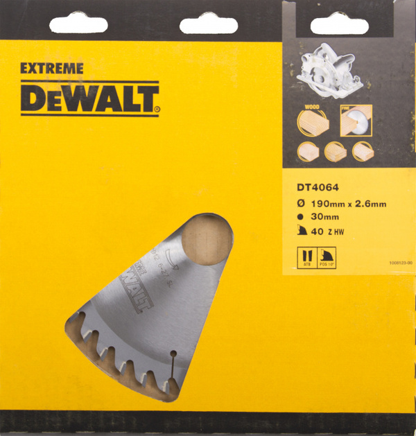 Диск пильный по дереву DeWalt Extreme 190*30 1,8*2,6 40 WZ10° DT4064-QZ