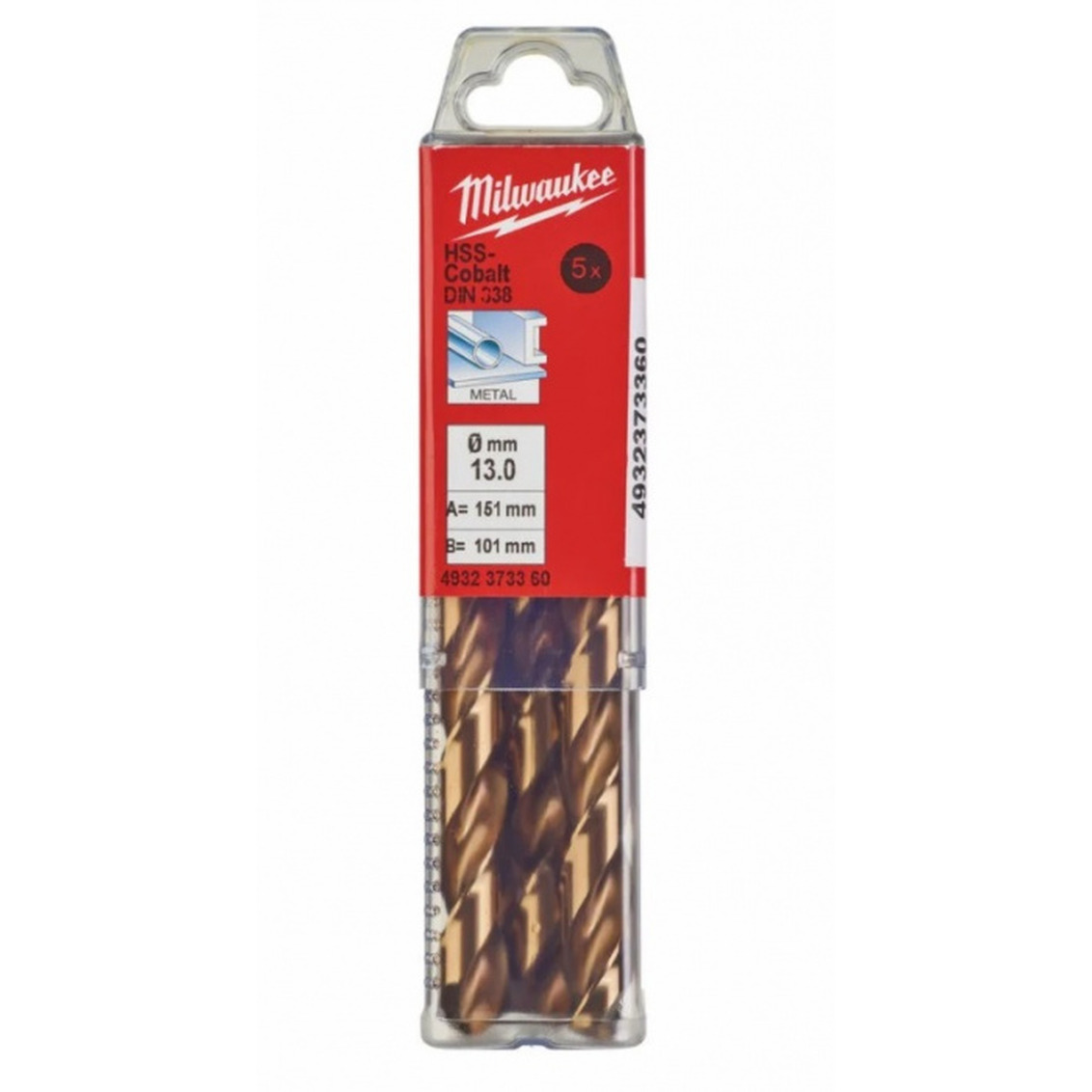

Сверло по металлу Milwaukee HSS-G Cobalt 13,0мм 4932373360, Бронзовый