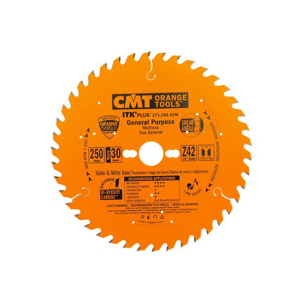 Диск пильный CMT 250*30*2,4/1,6 (18" 10" ATB + 8 Shear Z+42) 271.250.42М