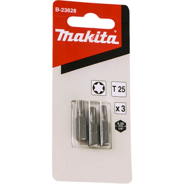 Насадка Makita T25 C-form 25мм 3шт B-23628 насадка makita ph0 ph2 ph3 c form 25мм 3шт b 24511