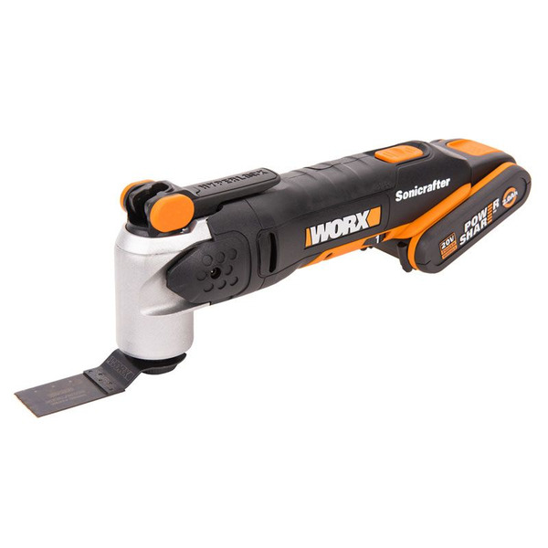 Аккумуляторный мультитул WORX WX678, 20В, 1*2,0Ач, кейс многофункциональный инструмент worx wx678