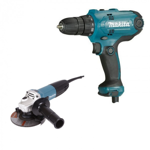 Набор электроинструмента Makita DK0121 Дрель DF0300; УШМ GA5030 ротор 240в в сборе ga4030 ga4530 ga5030 pj7000 ga5034 makita 517649 4 оригинал