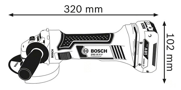 Аккумуляторная угловая шлифовальная машина Bosch GWS 18 V-LI 060193A30K