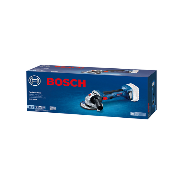 Аккумуляторная угловая шлифовальная машина Bosch GWS 180-LI (без АКБ и ЗУ) 06019H9020