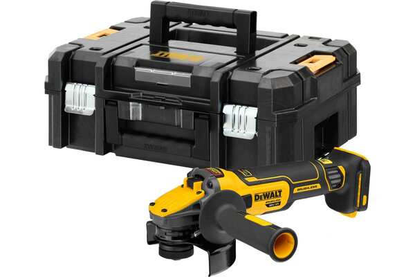 Аккумуляторная угловая шлифовальная машина DeWalt DCG409VSNT-XJ dewalt аккумуляторная угловая шлифовальная машина dewalt dcg418n xj без акб и зу