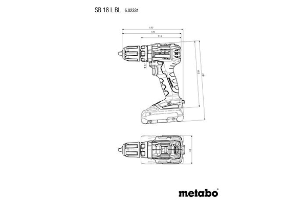 Аккумуляторная дрель-шуруповерт Metabo SB 18 L BL 602331800