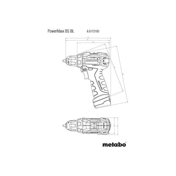 Аккумуляторная дрель-шуруповерт Metabo PowerMaxx BS BL 601721500