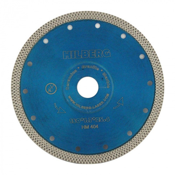 Диск алмазный Hilberg Turbo 180*25,4мм (переходное кольцо на 22,23) HM404