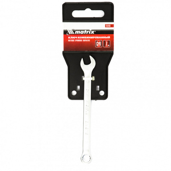 Ключ гаечный комбинированный Matrix 7мм CrV матовый 15103 ключ комбинированный 7мм волат 16030 07