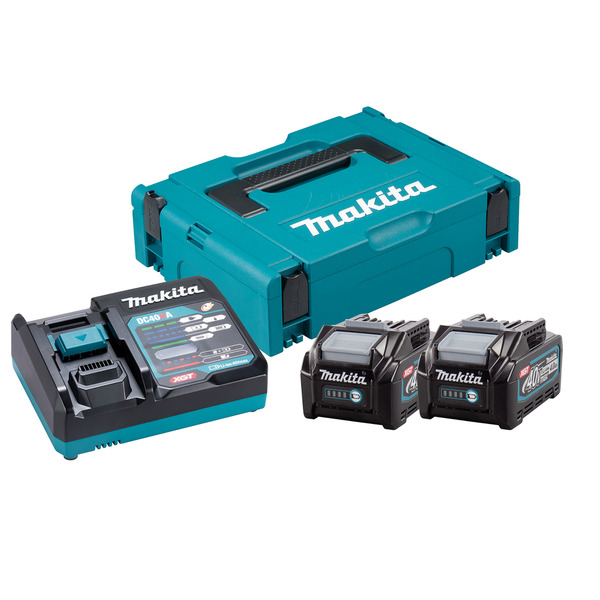 Аккумуляторный набор Makita Набор PSK MKP1G002 XGT, 2x4.0Ач, DC40RA 191J99-7 Makpac 1 набор аккумулятор зарядное устройство makita psk mkp1g002 xgt 2x4 0ач dc40ra makpac 1