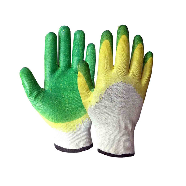 Перчатки с 2-м латексным покрытием Аленка зеленая перчатки теплые зимние с латексным покрытием нескользящие с резиновым покрытием
