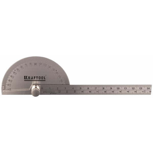 Транспортир с линейкой Kraftool Protractor 145мм 34290