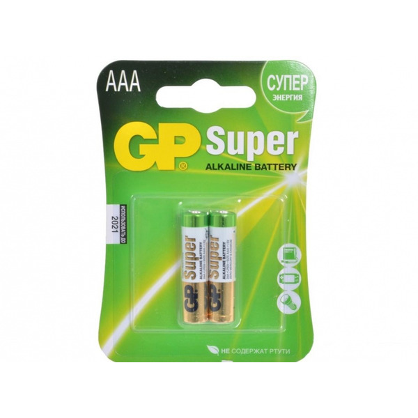 Батарейка GP LR3 2BL Super Alkaline 24A3/1-2CR2 02902 батарейка d gp 13a alkaline 13a 2cr2 2 штуки