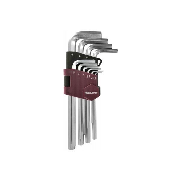 Набор ключей шестигранных Thorvik H1,5-H10 10шт HK10S 53034