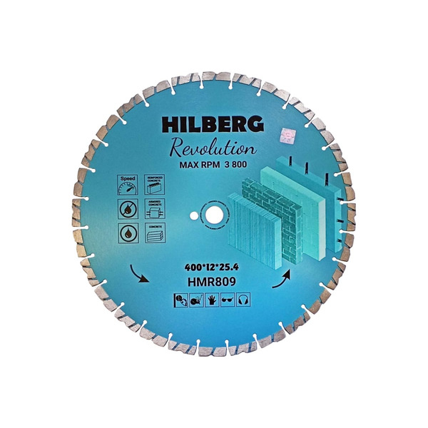 Диск алмазный Hilberg Revolution 400*12*25,4мм HMR809 hilberg диск алмазный hilberg revolution 400 12 25 4мм hmr809