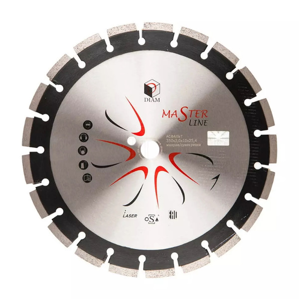 Диск алмазный Diam Master Line Асфальт 350*3,0*10*25,4  асфальт, асфальтобетон, пенобетон, абразивы  000489  дубликат 