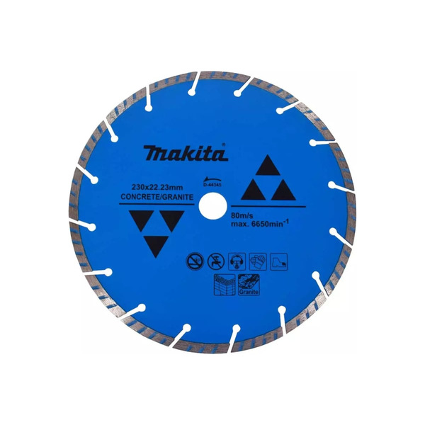 Диск алмазный сегментированный Makita Турбо "Эконом"  бетон/гранит  230*22,23*7мм D-44345