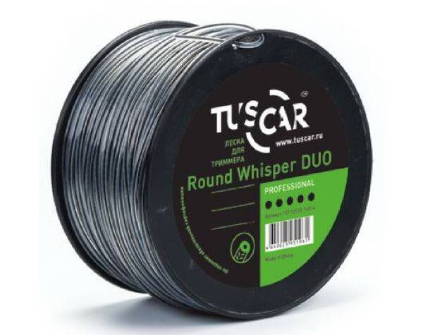 Леска для триммера Tuscar Round Whisper DUO Professional 3.0мм*168м 10172530-168-4