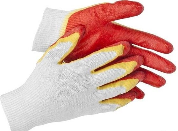 Перчатки с 2-м латексным покрытием Аленка красная перчатки теплые зимние с латексным покрытием нескользящие с резиновым покрытием
