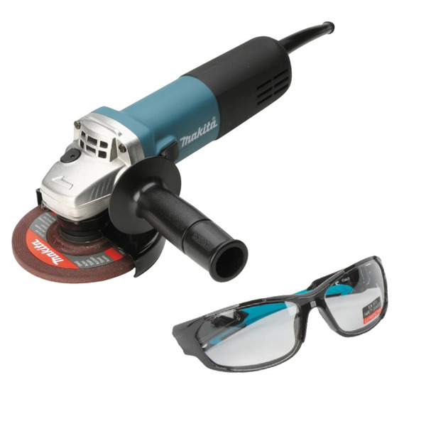 Угловая шлифовальная машина Makita 9558HNR+очки PGW-180110/CL