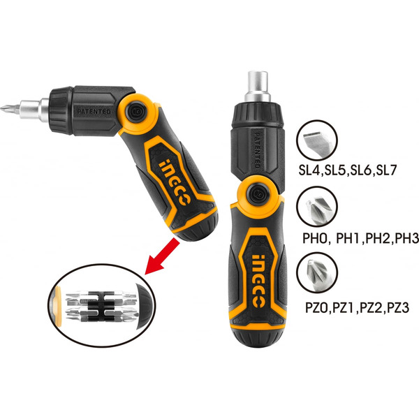 Отвертка наборная INGCO Industrial 13в1 AKISD1208 отвертка наборная kraftool kompakt 29 25556 h29