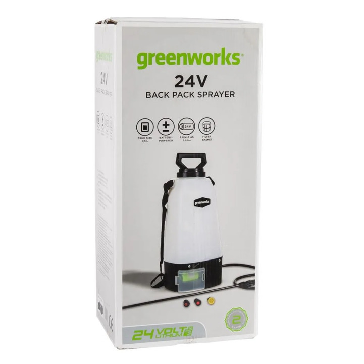 Аккумуляторный опрыскиватель GreenWorks GSP1250 (с 4А*Ч АКБ и ЗУ) 5103507UB