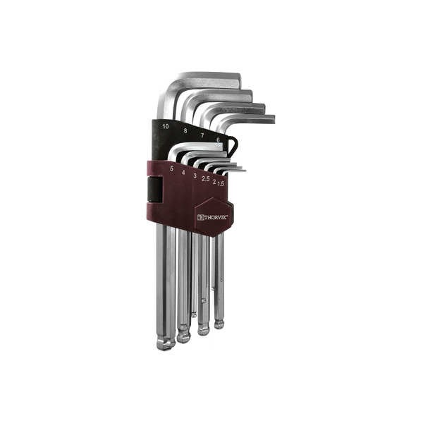 Набор ключей шестигранных Thorvik 1,5-10мм  10шт  HKB10S 53076.