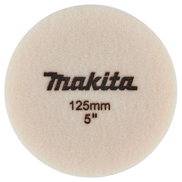 Насадка полировальная Makita из поролона 125мм (плоская, оранжевая, липучка) D-62511