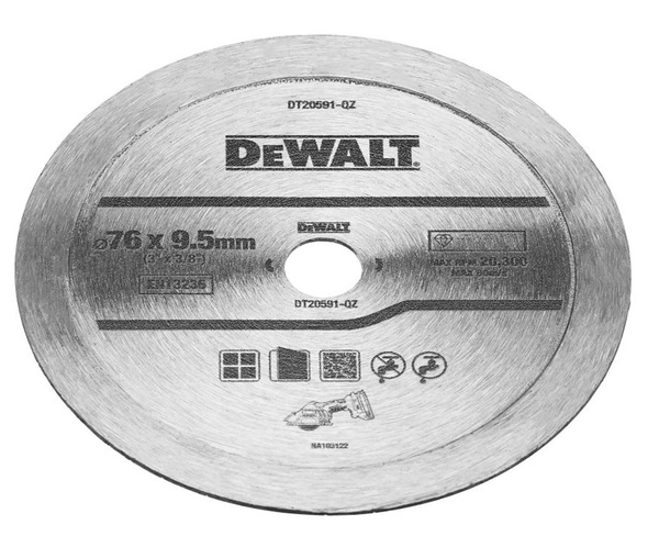 Диск алмазный DeWalt 76*9,5мм DT20591-QZ диск пильный dewalt dt99562 qz 190 ммx30 мм 24зуб