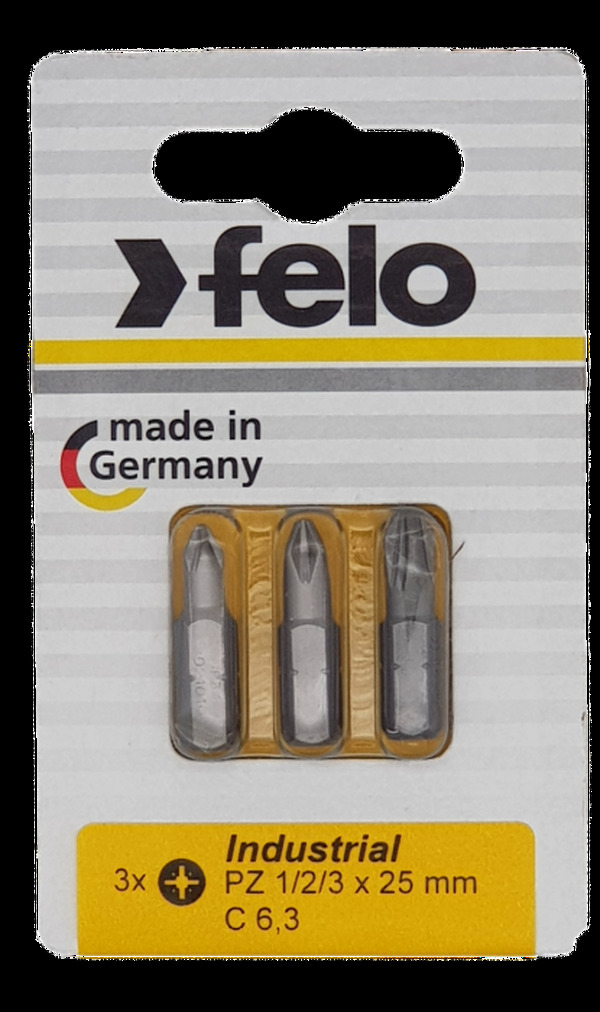 Бита Felo PZ1/PZ2/PZ3*25 3шт 02193216