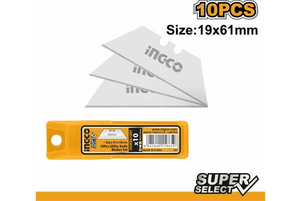 Лезвие для ножа INGCO трапеция 10шт HUKB61001