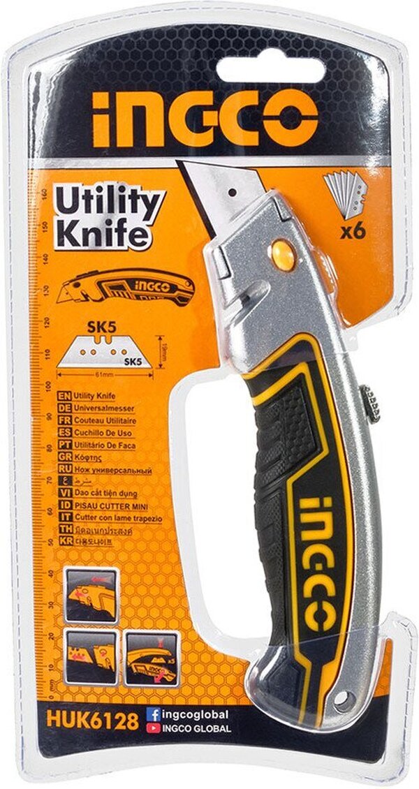 Нож INGCO HUK6128 аккумулятор ingco fbli12151