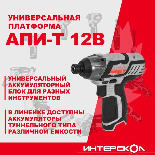 Аккумуляторный шуруповерт Интерскол ШАУ-100/12Э 2*2Ач 808.2.2.70