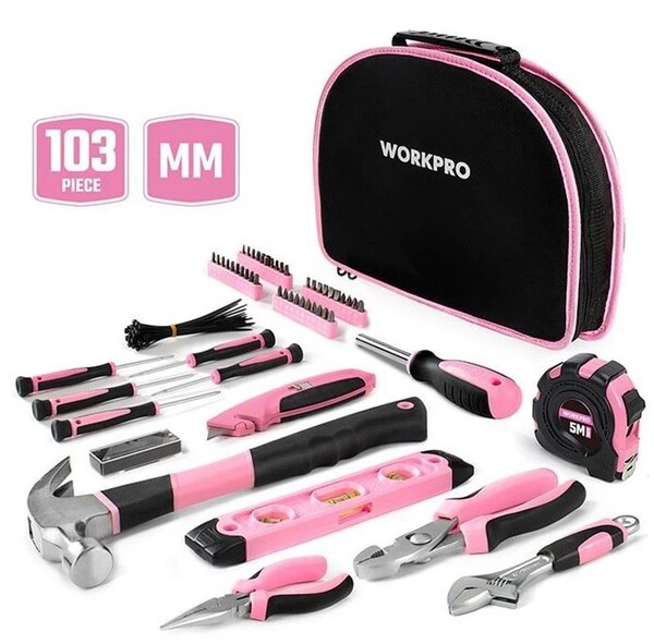 Набор инструментов WorkPro Pink 103 пред. WP206818