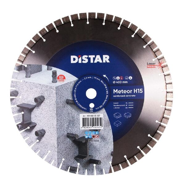 Диск алмазный Distar Meteor H15 1A1RSS/C3-W 400*3,5/2,5*15*25,4-56 F4 12385055027
