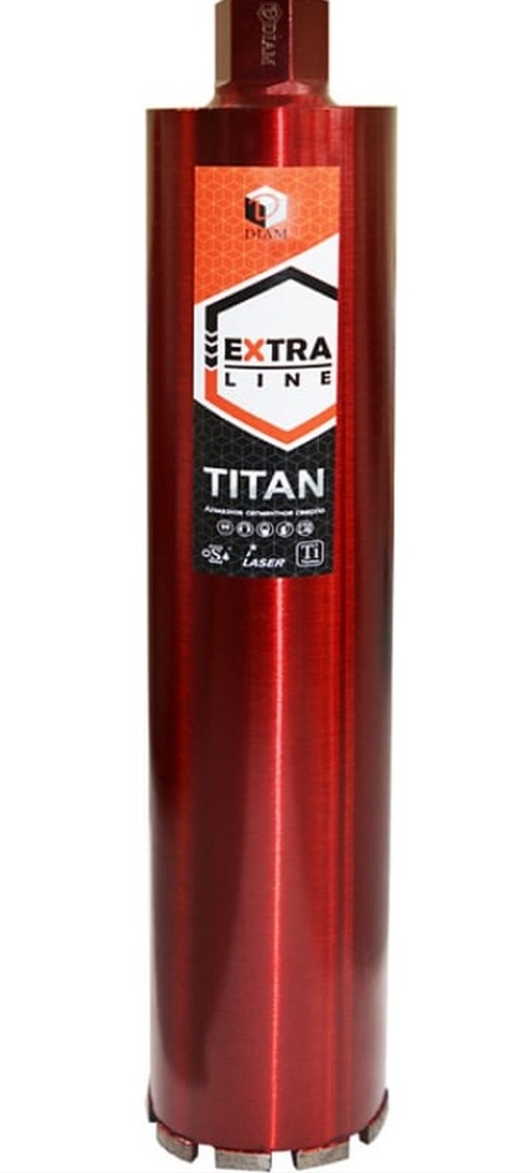Коронка алмазная Diam Titan Extra Line 102*450*1 1/4UNC (железобетон, бетон, кирпич, мокрый рез) 313001
