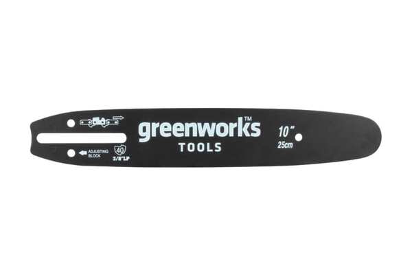 Шина для садовых пил GreenWorks 25см, 1,1мм (для 2007707) 2947207