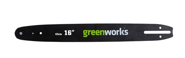 Шина для садовых пил GreenWorks 40см, 1,1мм для 2005807, 2008807 29757 шина для садовых пил greenworks 30см 1 1мм для 2007007 2007807 2947007